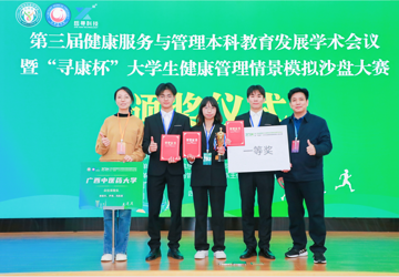 bat365在线官网平台代表队在全国第三届“寻康杯”大学生健康管理情景模拟沙盘大赛荣获一等奖