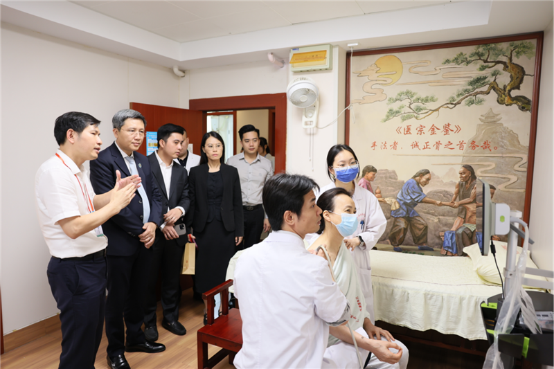 代表团学习中医康复特色技术